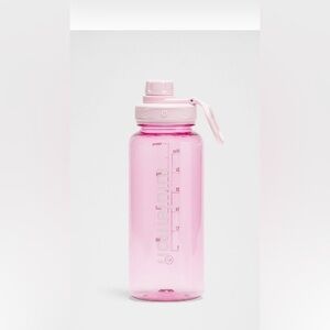 Lululemon Back to Life  32 oz Pink Frosting Water Bottle with Measurements